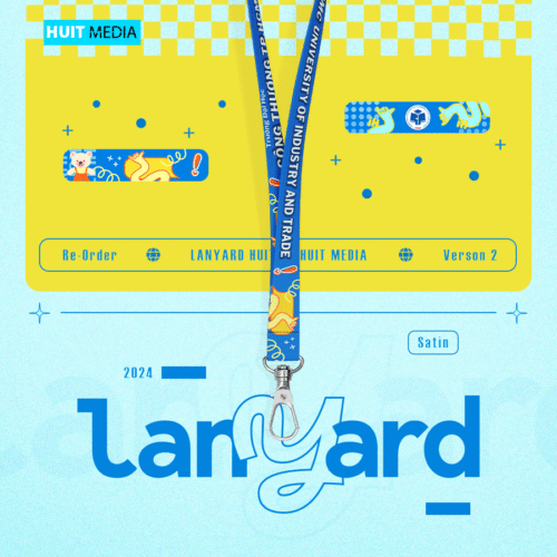 Blue Lanyard HUIT by HUIT MEDIA